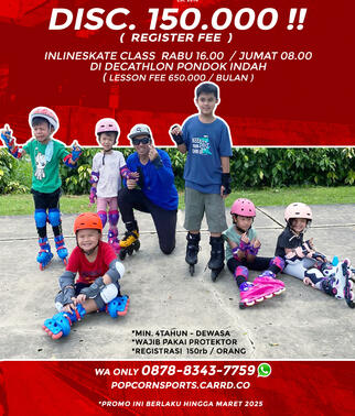 tempat les skateboard tangerang kursus skateboardlongboard cruiser quadskate rollerskate rollerblade sepatu roda inlineskate skuter otoped freestyle stunt scooter skateboarding terbaik skatepark kelas privat anak sehat guru event viral Popcorn Skate School